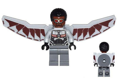 LEGO Minifigure-Falcon - Light Bluish Gray and Dark Red Wings-Super Heroes / Captain America Civil War-SH261-Creative Brick Builders